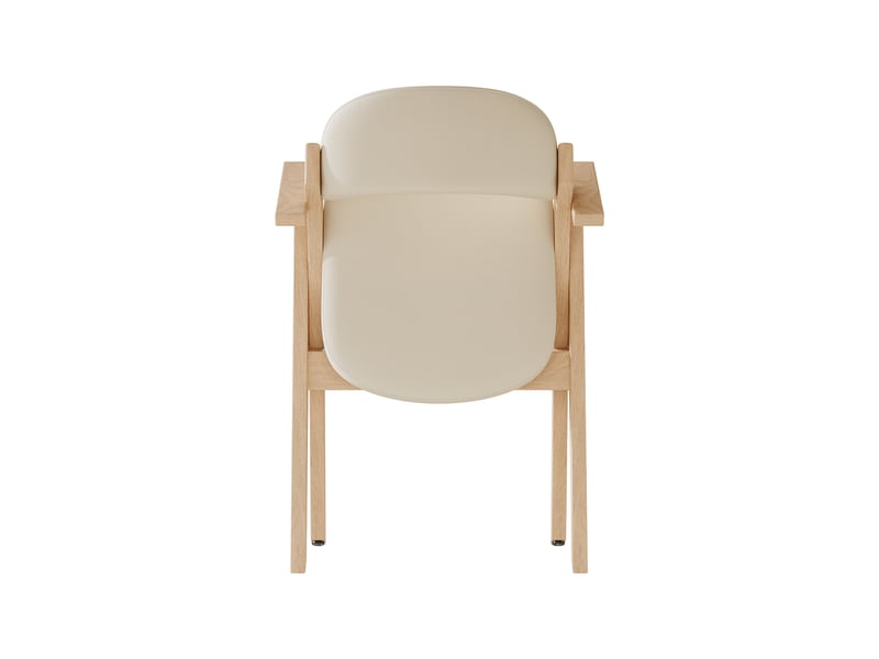  Lot de 4 chaises de salle à manger pliantes en bois massif et lin beige N634P322952B-4 - Conforama E