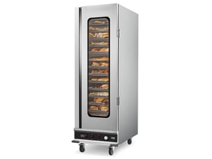 Vevor armoire chauffante 16 niveaux, inox, bac eau, porte verre. Étages réglables, pizza, poulet.