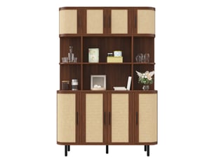Buffet 8 porte(s)  0 tiroir(s) LPOSPI  - 120 cm coloris bois foncé 