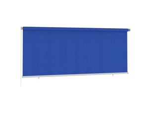 Store enrouleur, store roulant d'extérieur 355 (l) x 140 (h) cm bleu hdpe cf47396