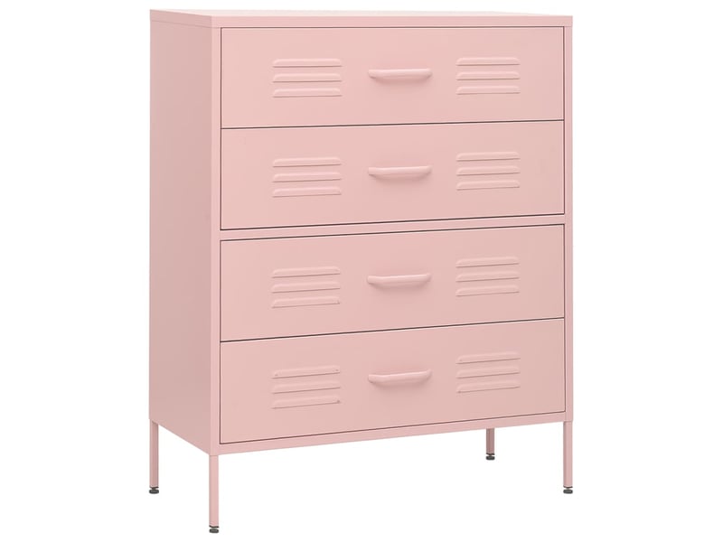  Commode, armoire à tiroirs bureau rose 80x35x101,5 cm acier  - Conforama A
