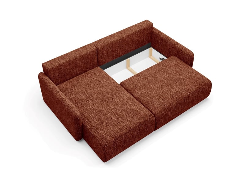  Canapé d'angle convertible livello l orange  - Conforama E