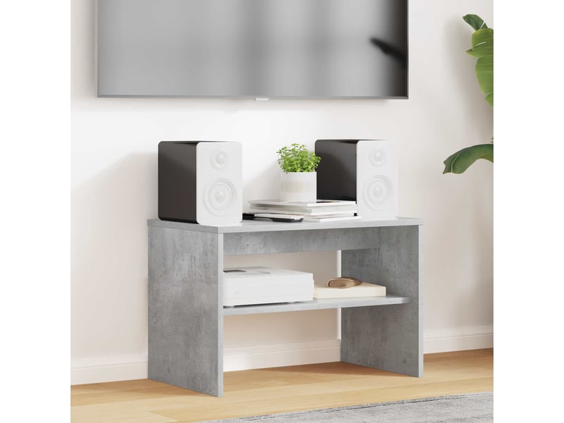  Meuble tv - banc tv - meuble de rangement 60 x 35 x 40 cm gris béton bois d'ingénierie  - Conforama B