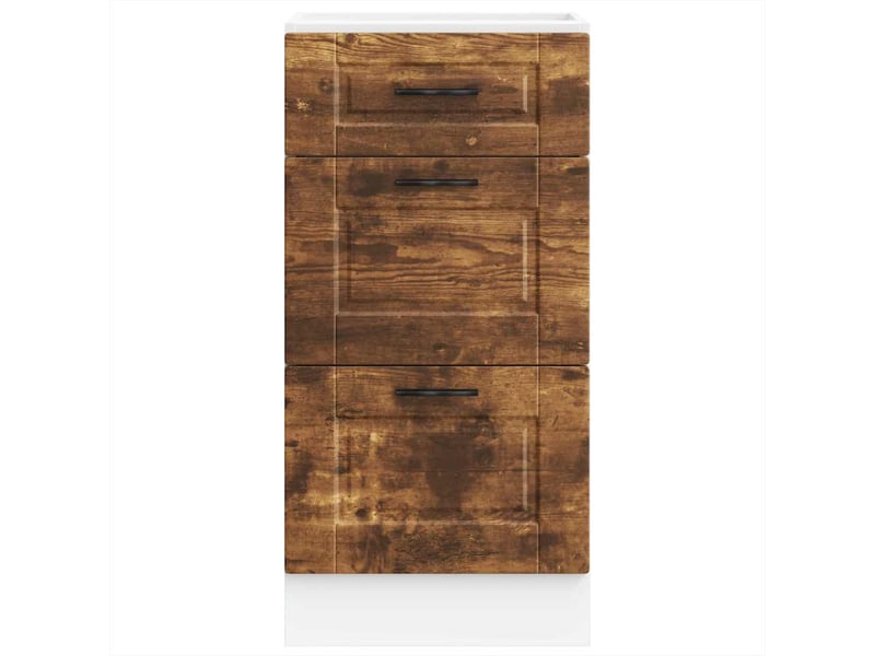 Meuble de rangement, armoire de cuisine porto chêne fumé bois d'ingénierie shl9855 - Conforama D