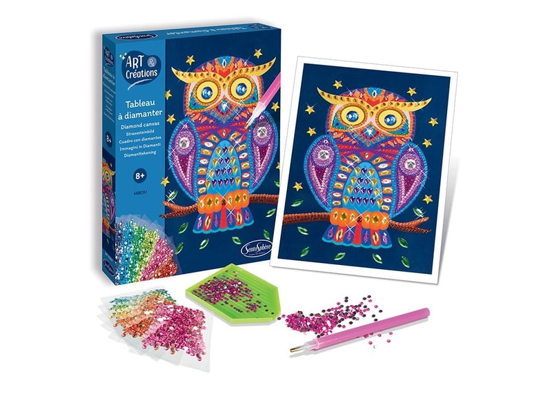  Art et creations tableau a diamanter hibou 32560 - Conforama B