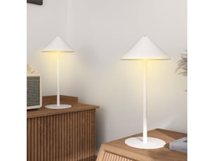 Lot de 2 lampes de table tactiles, métal blanc, 3 couleurs, rechargeables usb-ac, salon et chambre