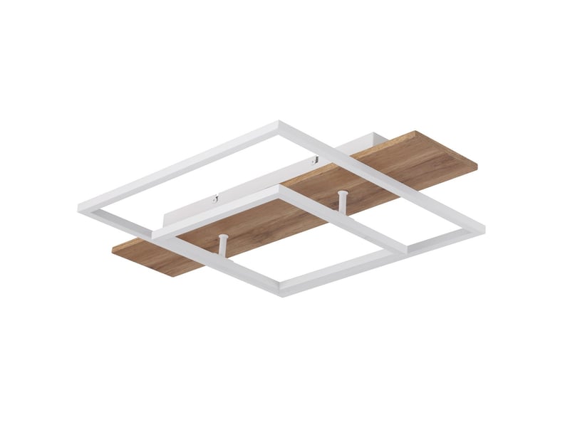  Plafonnier semi-encastré led intégré 60x40cm blanc mat 2x led 3000k  - Conforama B