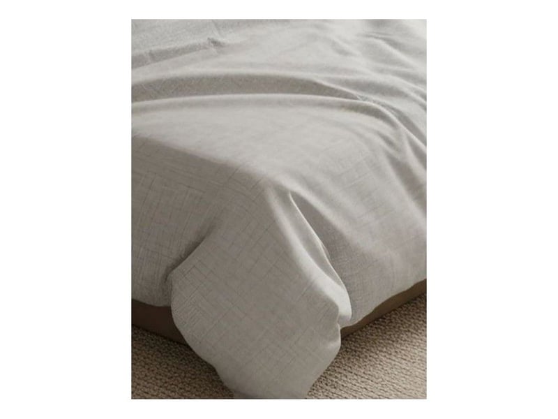 Housse de couette king size beige 240 x 220 cm + 2 taies 60 x 60 cm coton renforcé texturé 129CTN64767 - Conforama D