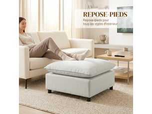 Pouf / repose pied gris