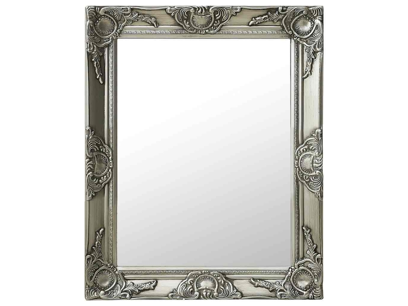  Miroir mural style baroque 50x60 cm argenté cf62884  - Conforama A
