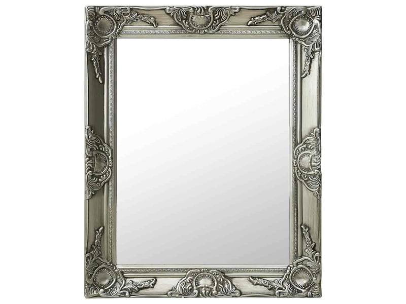  Miroir mural style baroque 50x60 cm argenté cf62884  - Conforama A