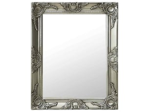 Miroir rectangulaire à fixer coloris argenté <strong></strong>  <strong></strong> - 50 cm x 60 cm
