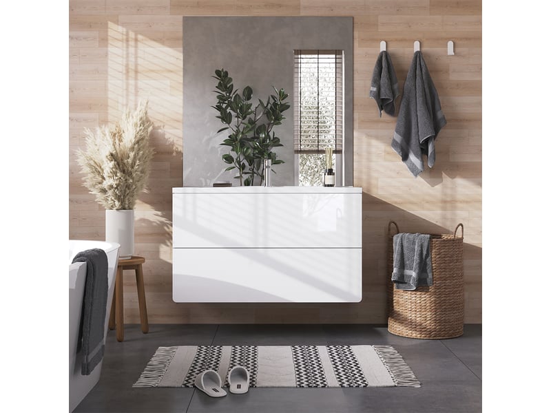  Vicco meubles bain, blanc haute brillanceblanc, 2 pièces  - Conforama C