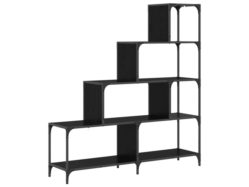 Bibliothèque 4 niveaux, armoire à livres 139 x 33,5 x 149 cm bois d'ingénierie  - Conforama E