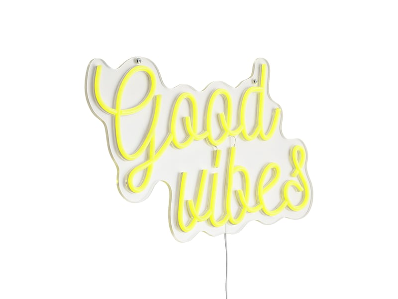  Applique murale néon jaune avec led - good vibes  - Conforama A