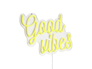 Applique murale néon jaune avec led - good vibes