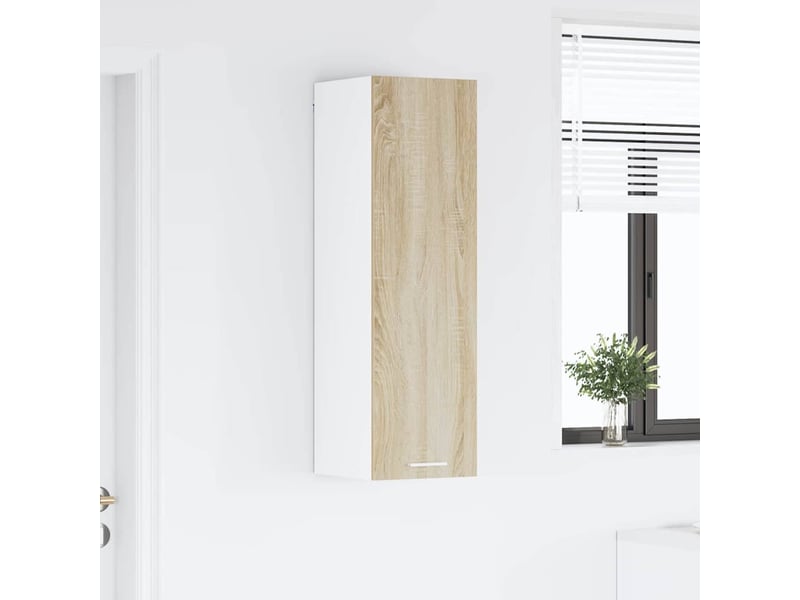  Meuble de rangement cuisine, armoire suspendue chêne sonoma 30x31x100cm  - Conforama D