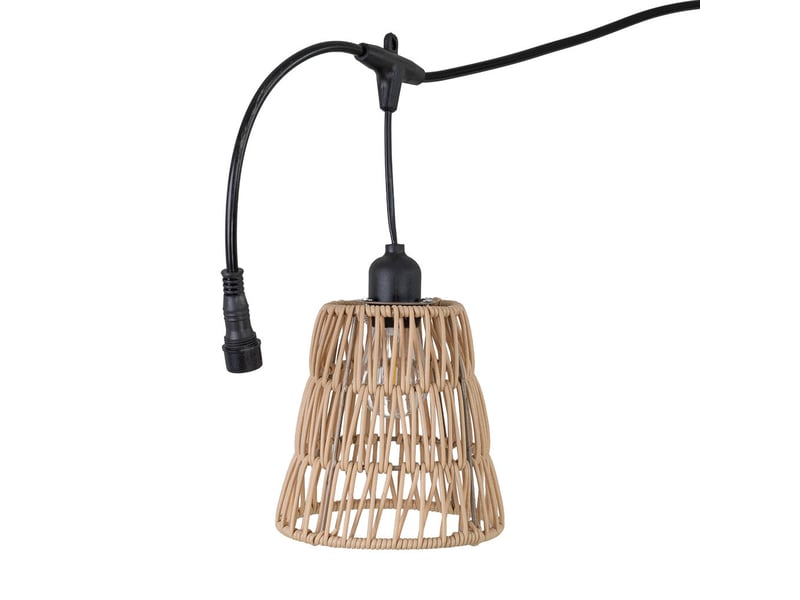  Guirlande de 10 lumières en plastique beige avec ampoule 500x14x14 cm (h)  - Conforama E