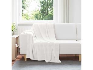 Plaid canapé blanc 130x150 cm 0.51 kg polaire