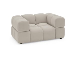 Selsey hollme - fauteuil coque - 150 cm - velours grège