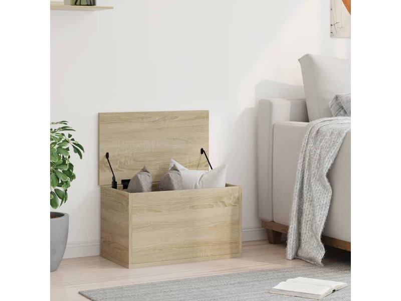  Boîte de rangement, coffre de rangement chêne sonoma 60x35x35 cm bois d'ingénierie  - Conforama C
