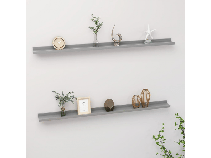  Étagères murales 2 unités gris 115x9x3 cm- comfortxl  - Conforama B