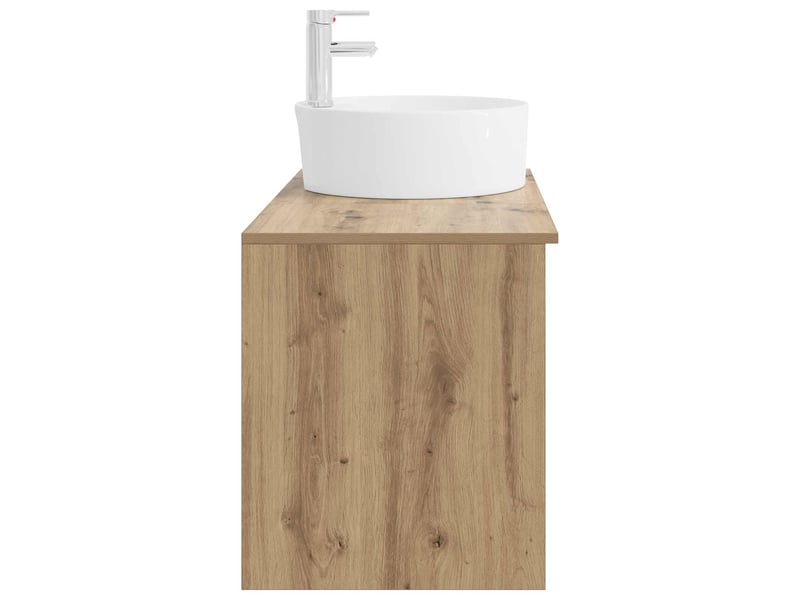 Ensemble de mobilier de salle de bain 2 pcs chêne artisanal shl1733 - Conforama E
