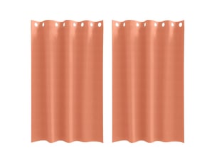 Lot de 2 rideaux occultants, rideaux black-out avec anneaux terre cuite 175 x 140 cm cf44783