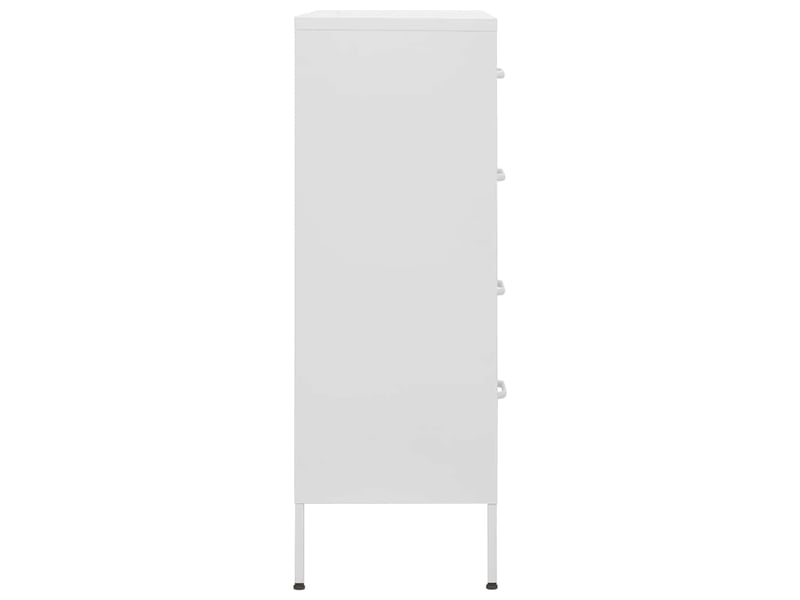  Commode chambre adulte, armoire à tiroirs blanc 80x35x101,5 cm acier  - Conforama D