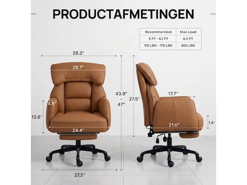 Dowinx fauteuil gaming ergonomique burn avec massage, ressorts ensachés, réglages multiples, revêtement en similicuir pu, grand format - Conforama D