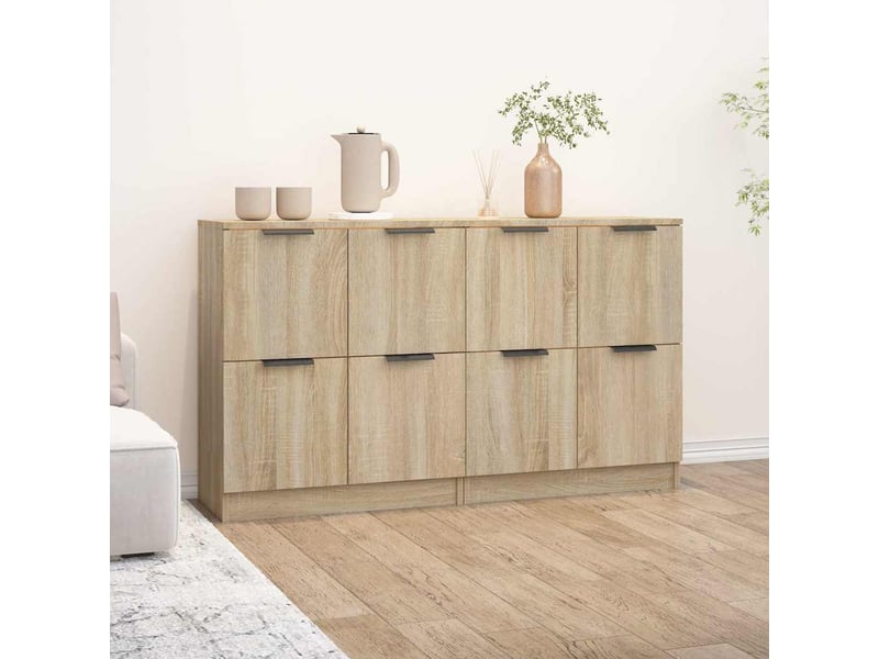 Buffets 2 pcs - bahut - meuble de rangement chêne sonoma 60x30x70 cm bois d'ingénierie  - Conforama B