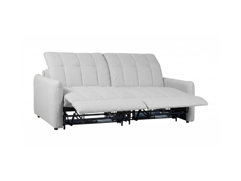  Canapé roma 2 places convertible avec relax électrique en tissu - gris clair ROMA - Conforama C
