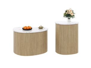 Table basse forme atypique coloris naturel <strong>ATELIER CONFORTIEL</strong> <strong></strong> - 37 cmx60 cm