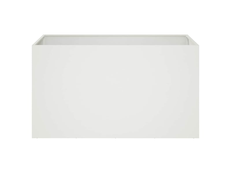Jardinière - cache-pot de jardin 2 pcs blanc 100 x 50 x 50 cm - Conforama D
