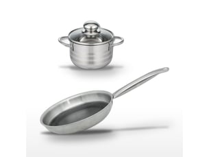 Lot poêle 24cm & faitout 16cm elo relief solution