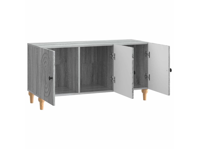  Meuble tv - banc tv - meuble de rangement 99 x 34,5 x 50 cm sonoma gris bois d'ingénierie  - Conforama D