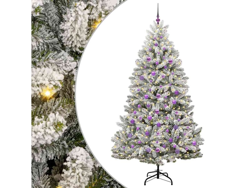  Sapin de noël, arbre de noël artificiel 210 cm 300 led blanc chaud shl5327  - Conforama A