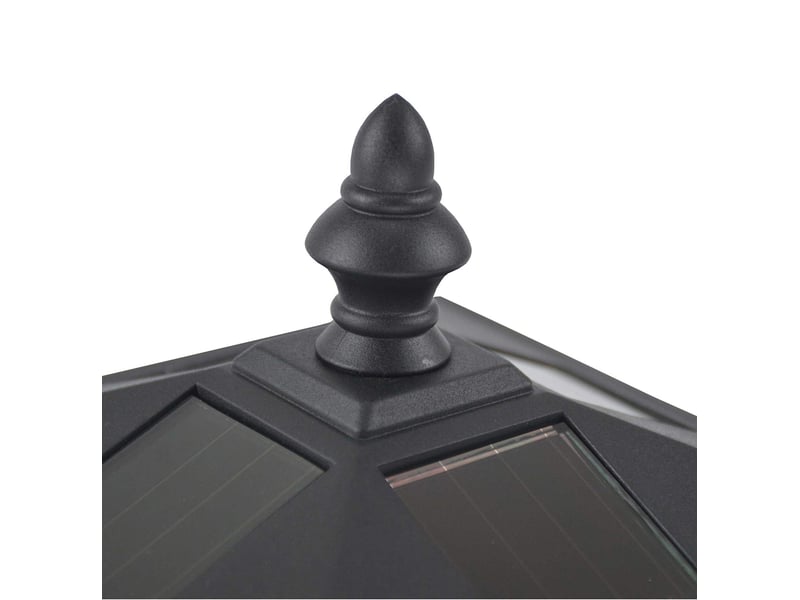  Lanterne solaire 15x15x120 cm led rétro noir  - Conforama C