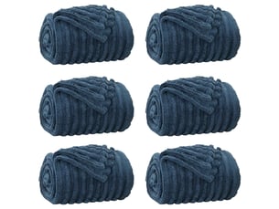 Couverture jetée de canapé 6 pcs bleu marine 150x130 cm 2.85 kg