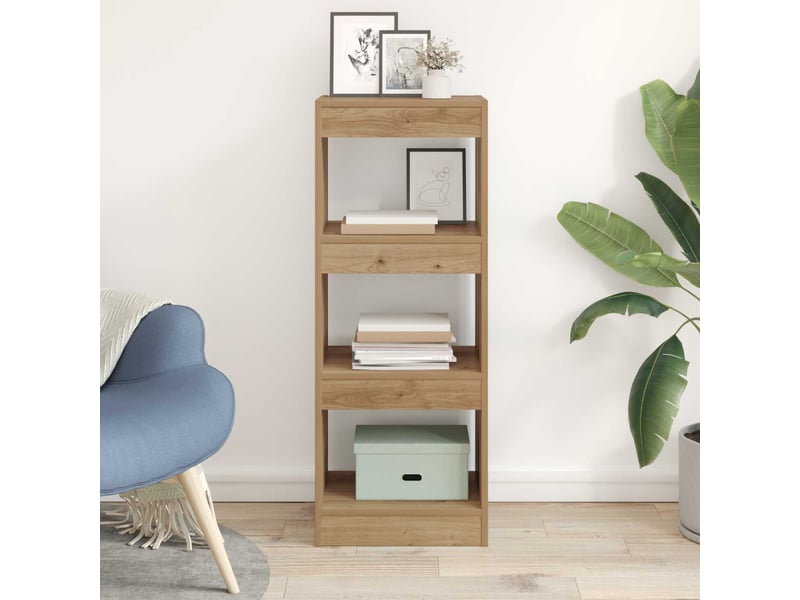 Bibliothèque 3 niveaux, armoire à livres 37 x 30 x 103 cm bois d'ingénierie - Conforama D