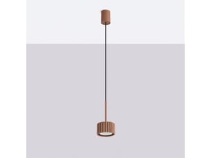 Suspension aura 1 moka gx53 aluminium minimaliste 125x10x10cm