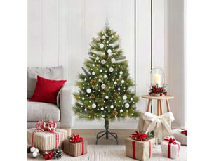 Sapin de noël artificiel, arbre de noël avec branches pliables et cônes 150 cm shl9777