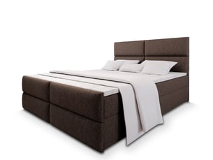 Lit avec rangement 140x200 cm <strong>MASSENO</strong> <strong></strong> coloris marron