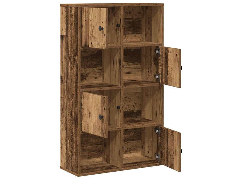  Bibliothèque, meuble de rangement salon vieux bois 60x24x101,5 cm bois d'ingénierie  - Conforama E