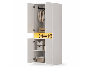 Armoire     <strong>MODERNLUXE</strong> <strong></strong> coloris blanc largeur 55 cm