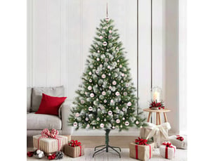 Sapin de noël - arbre de noël artificiel avec neige artificielle 300 led