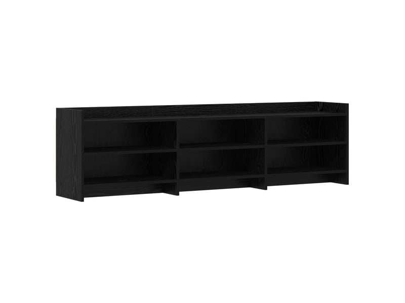  Meuble tv - banc tv - meuble de rangement 168 x 33 x 47 cm chêne noir bois d'ingénierie  - Conforama A