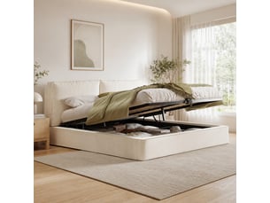 Lit coffre 180x200 cm   BrimViber coloris beige