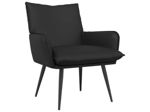 Fauteuil fixe VIDAXL Tissu noir
