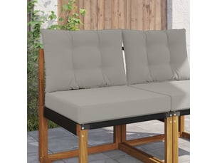 Coussin de canapé d'extérieur, coussin de chaise polyester gris 60 x 50,5 cm cf54085
